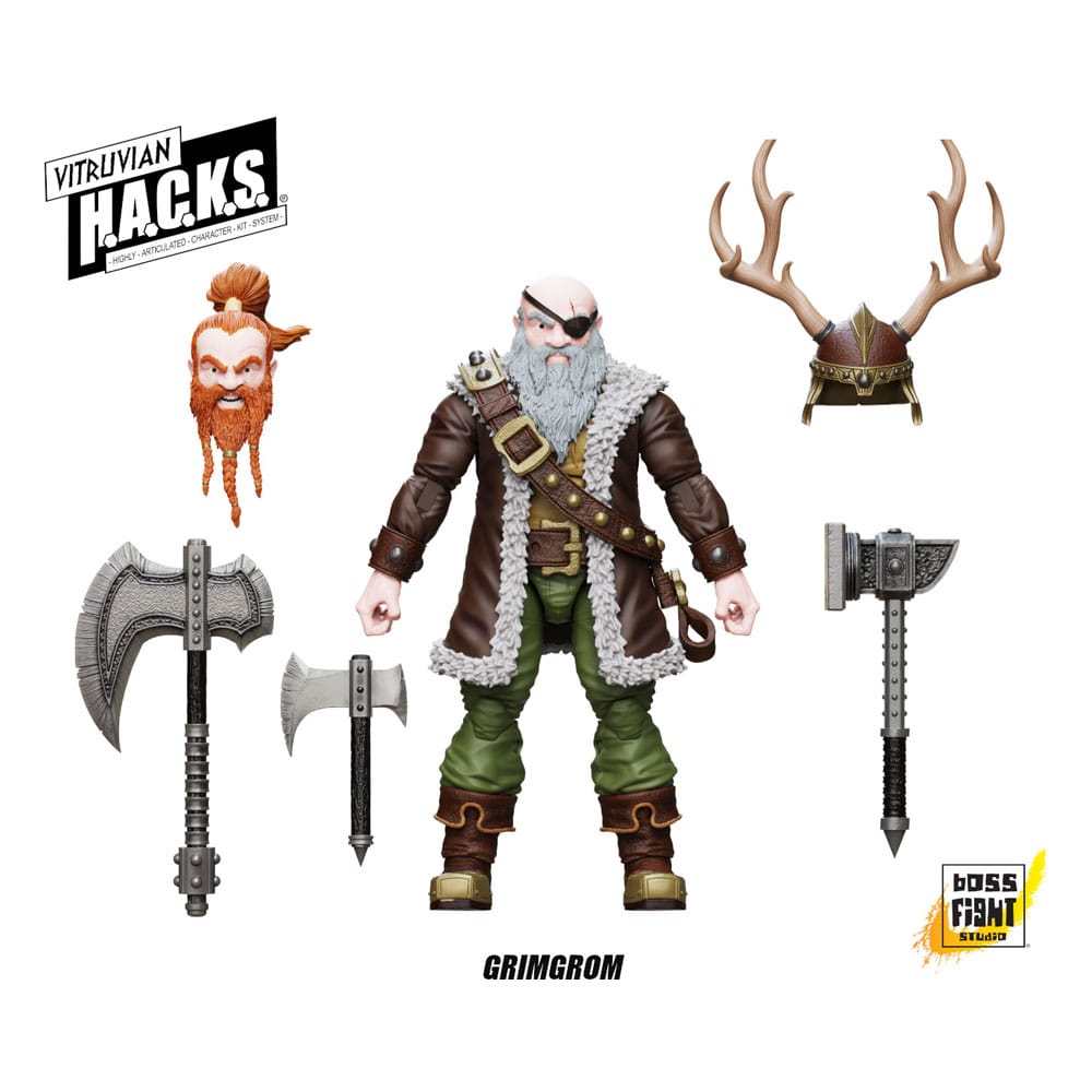 Vitruvian H.A.C.K.S. Action Figure  Grimgrom /  Madame Ruskin /  Bur'Zagi / Dwynn Dellos