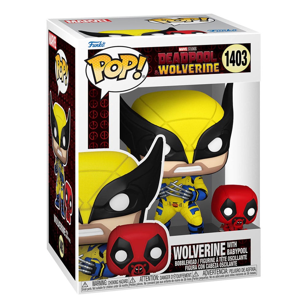 Deadpool 3 POP! Vinyl Figure Dogpool /  Deadpool w/Headpool / Wolverine w/ Babypool / Kidpool   9 cm