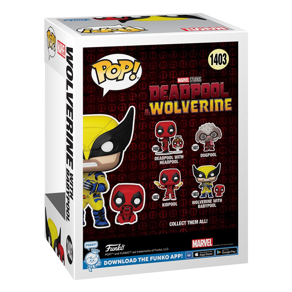 Deadpool 3 POP! Vinyl Figure Dogpool /  Deadpool w/Headpool / Wolverine w/ Babypool / Kidpool   9 cm