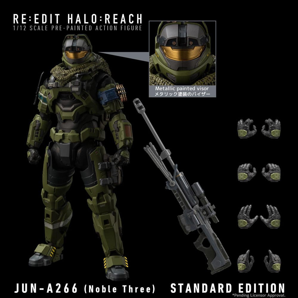 Halo:Reach Action Figure 1/12 Jun-A266 (Noble Three) 17 cm