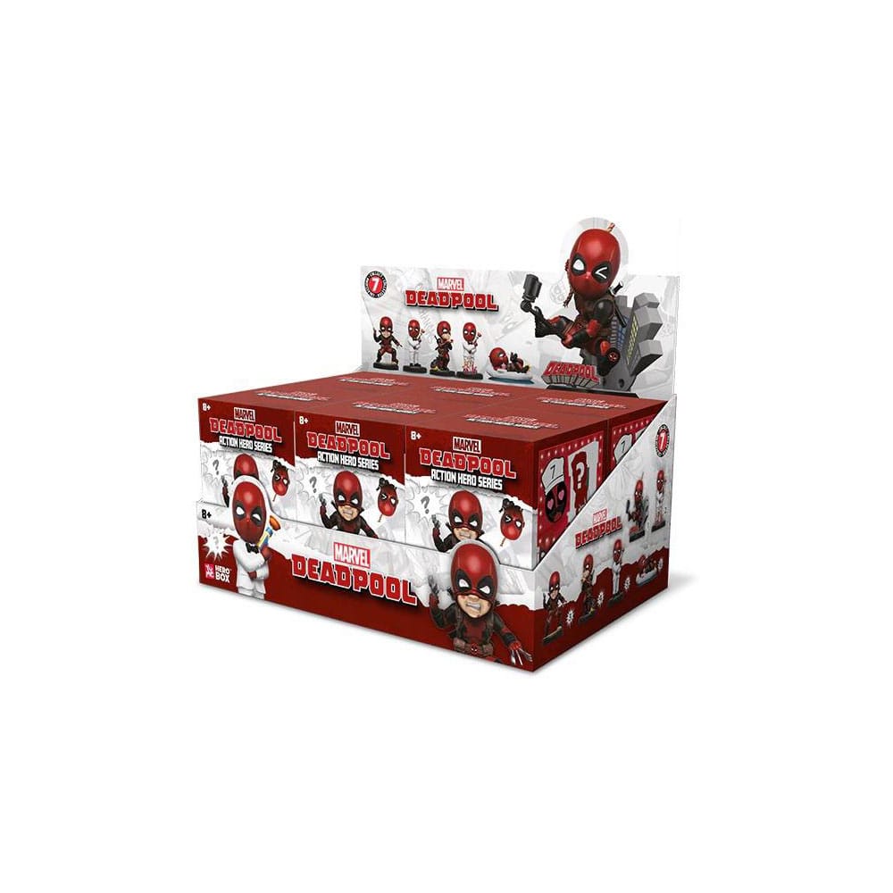 Marvel Hero Box Tower Series Mini Figures Deadpool 8 cm Display