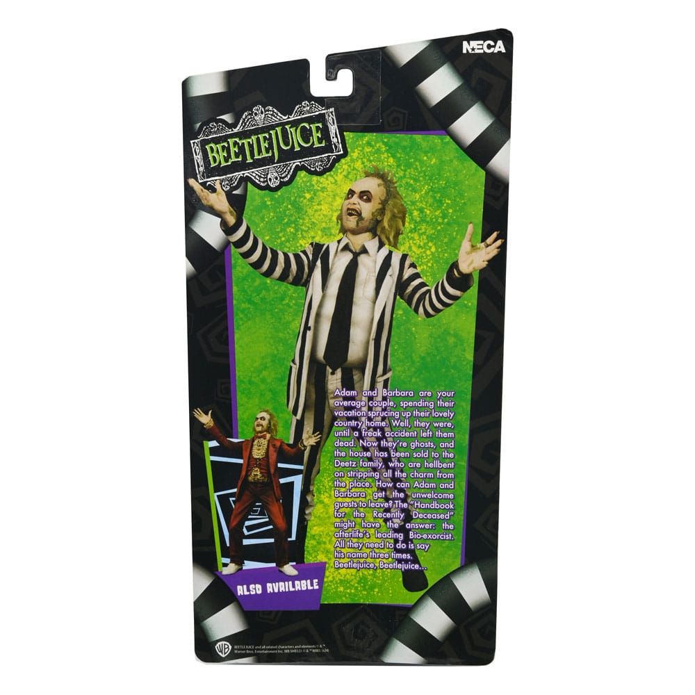 Beetlejuice 1988 Action Figure Beetlejuice Black and White Striped Suit / Red Tuxedo 18 cm