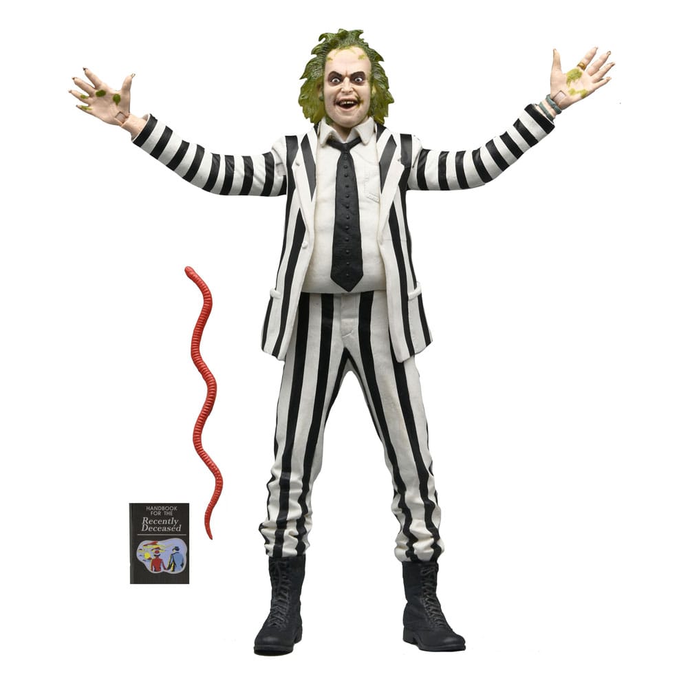 Beetlejuice 1988 Action Figure Beetlejuice Black and White Striped Suit / Red Tuxedo 18 cm