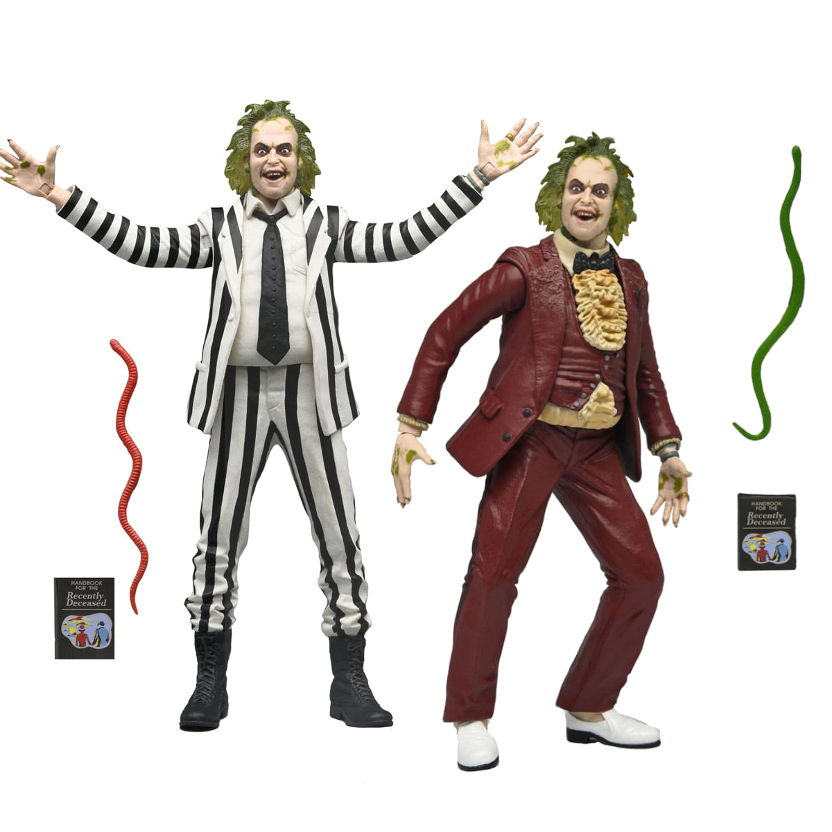 Beetlejuice 1988 Action Figure Beetlejuice Black and White Striped Suit / Red Tuxedo 18 cm