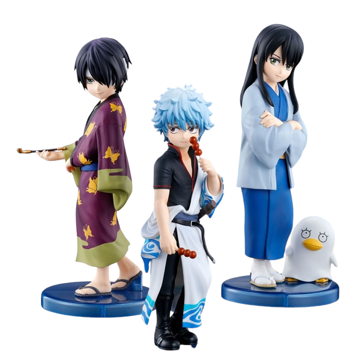 Gintama Adokenette PVC Statue Sakata Gintoki /  Katsura Kotarou / Takasugi Shinsuke 14 cm