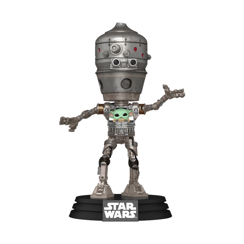 Star Wars: The Mandalorian POP! Deluxe Vinyl Bobblehead Figure IG-12 with Grogu 17 cm