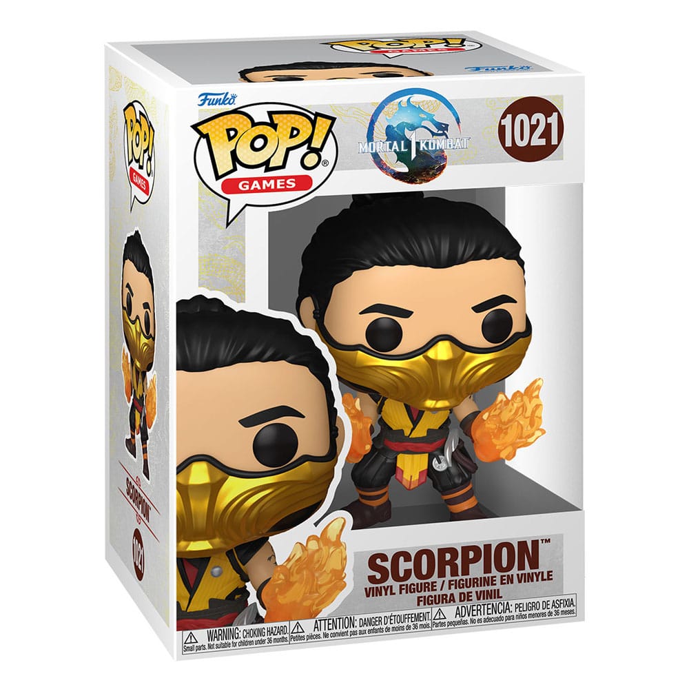 Mortal Kombat POP! Games Vinyl Figure Liu Kang (God of Fire) / Sub Zero / Scorpion 9 cm