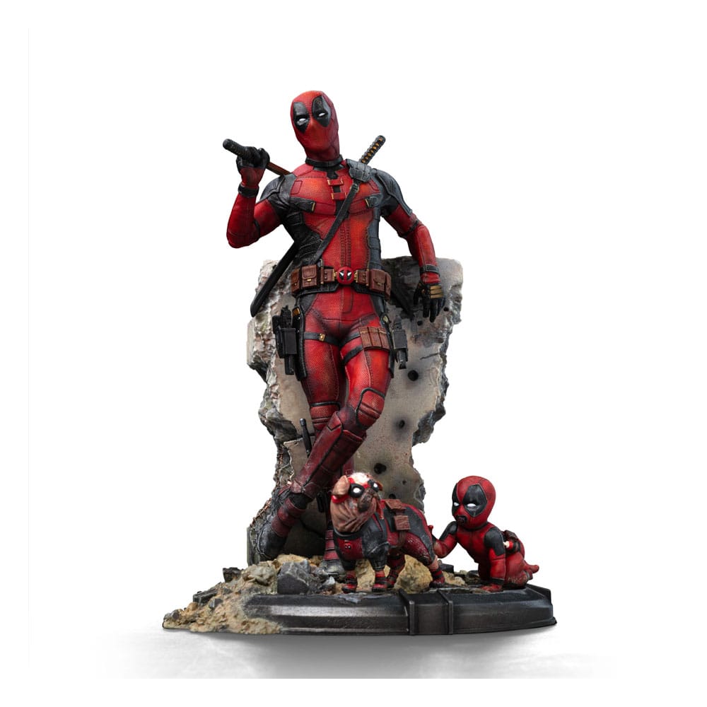 Deadpool & Wolverine Art Scale Statue 1/10 Deadpool / Wolverine & Headpool 21 cm