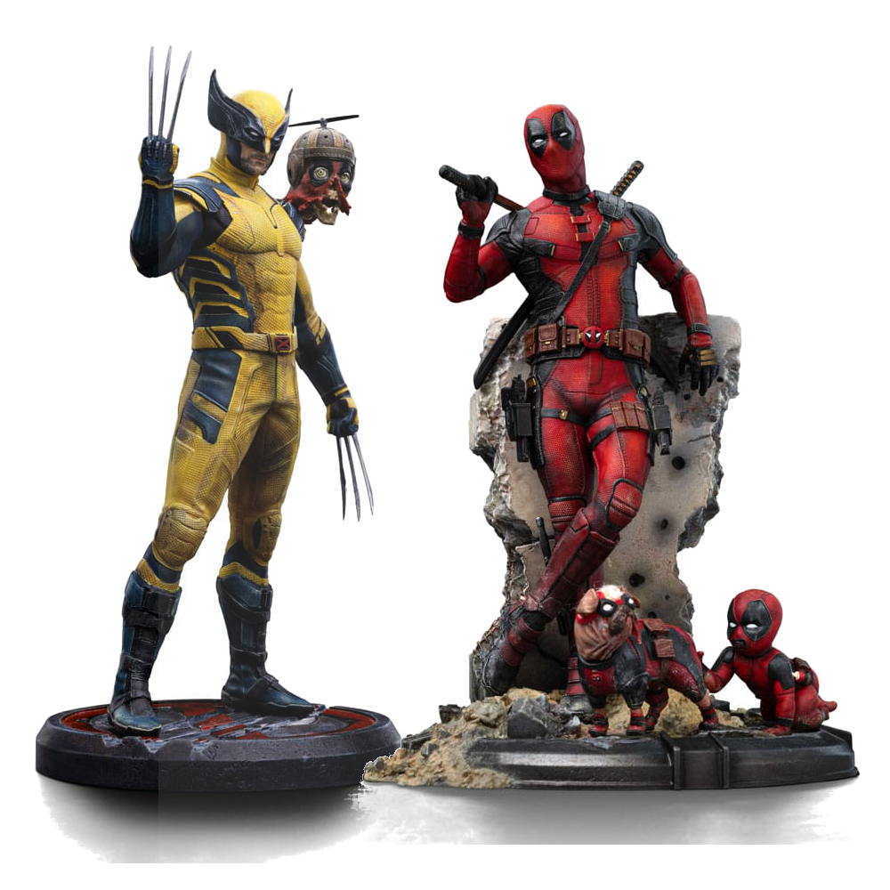 Deadpool & Wolverine Art Scale Statue 1/10 Deadpool / Wolverine & Headpool 21 cm