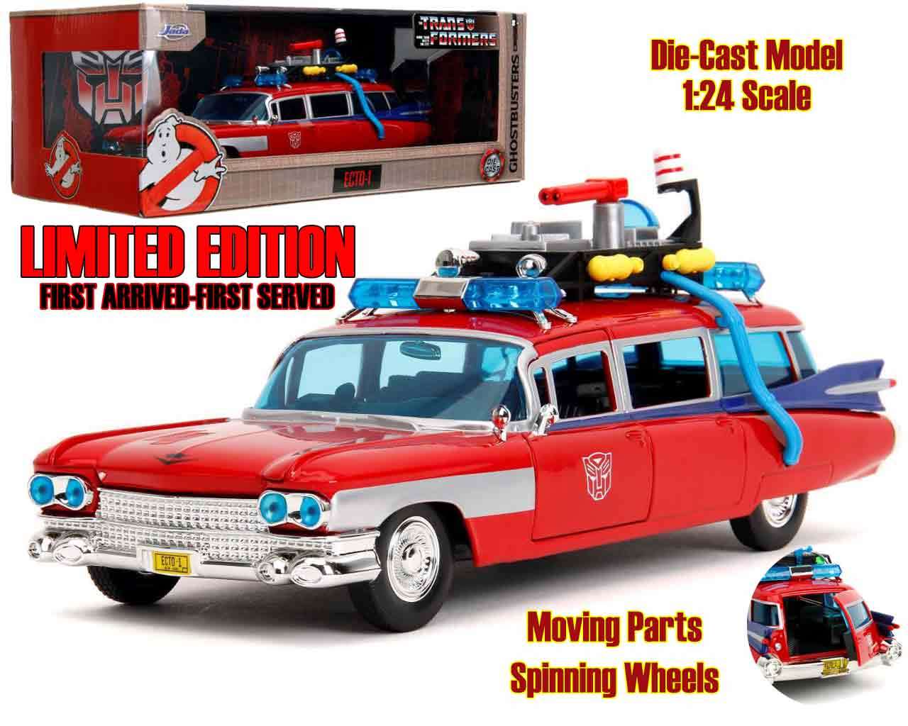 Ghostbusters-Transformers - Ecto-1 X Optimus Prime - Limited Edition - 1:24 Die-Cast Model