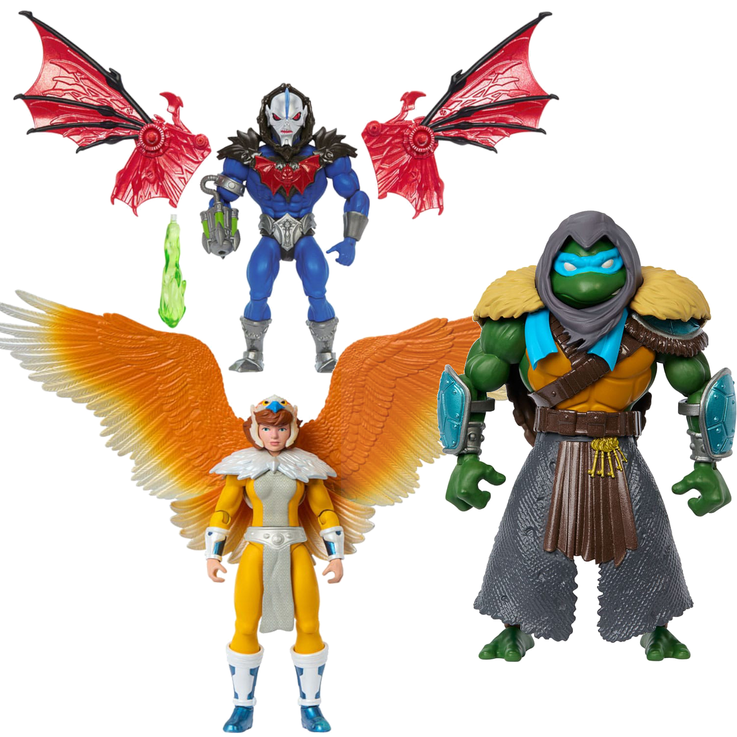 MOTU x TMNT: Turtles of Grayskull Action Figure Stealth Armor Leonardo / Hordak / April O'Neil 14 cm