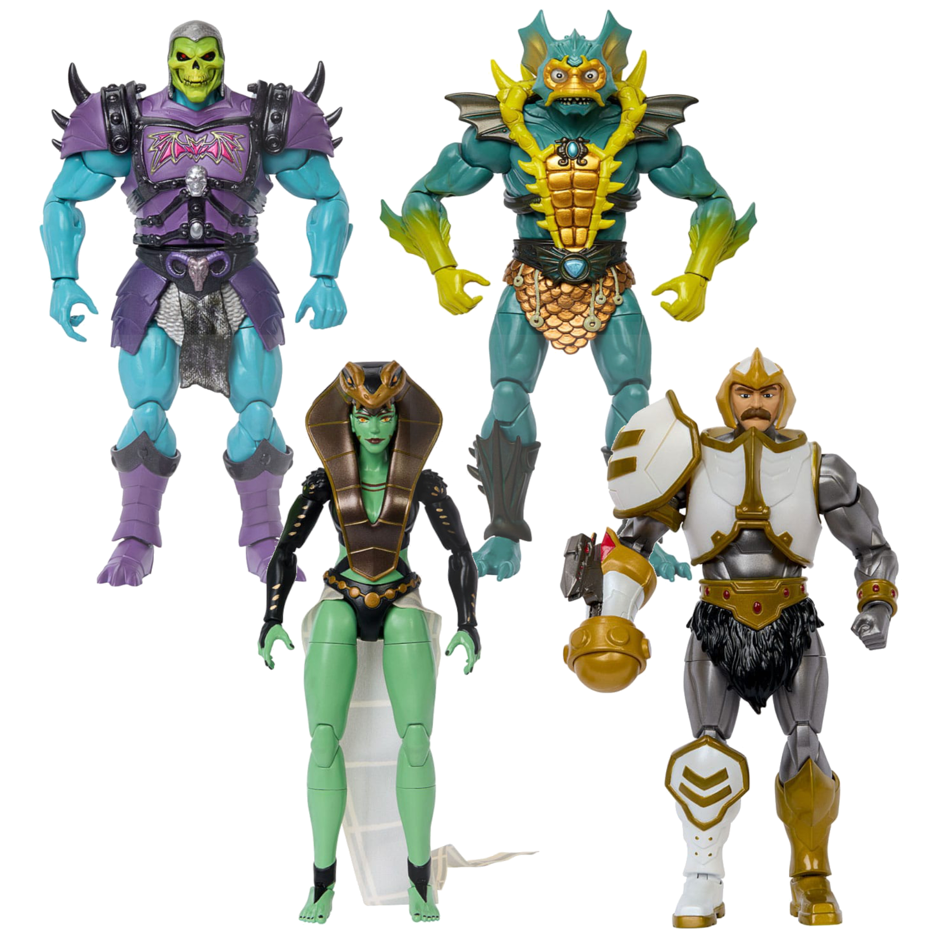 Masters of the Universe: New Eternia Masterverse Duncan / Skeletor / Mer-Man / Teela 18 cm