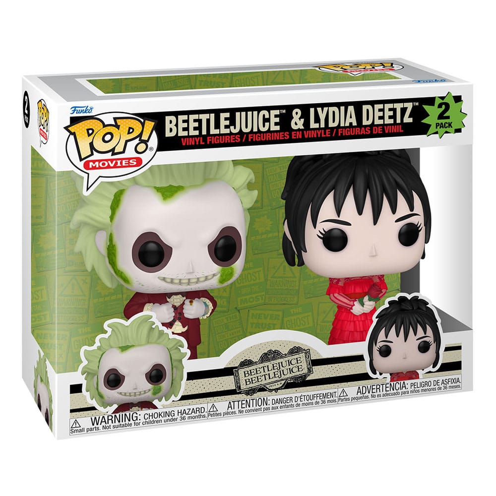 Beetlejuice 2 POP! Animation Vinyl Figures 2-Pack Beetlejuice & Lydia Deetz 9 cm