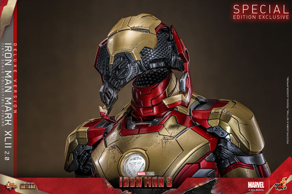 Iron Man 3 Movie Masterpiece Diecast Action Figure 1/6 Iron Man Mark XLII (2.0) Deluxe 32 cm