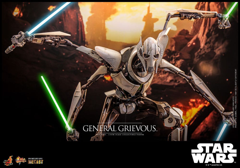 Star Wars Movie Masterpiece Diecast Action Figure 1/6 General Grievous 42 cm