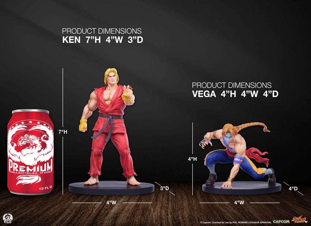 Street Fighter Street Jam Statuen 1/10 Ken & Vega Set 18-10 cm