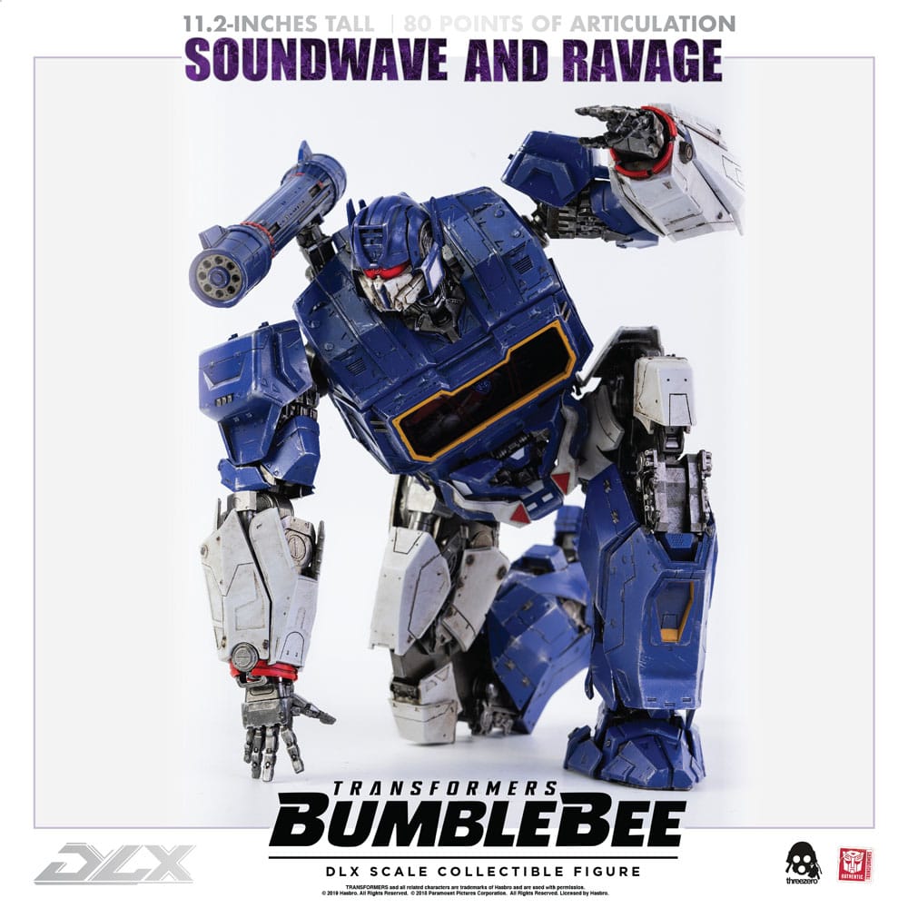 Transformers Bumblebee DLX Action Figure 2-Pack 1/6 Soundwave & Ravage 28 cm