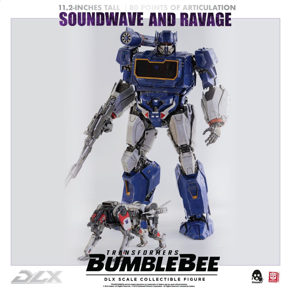 Transformers Bumblebee DLX Action Figure 2-Pack 1/6 Soundwave & Ravage 28 cm