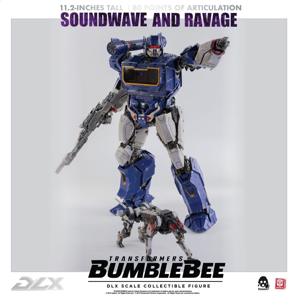 Transformers Bumblebee DLX Action Figure 2-Pack 1/6 Soundwave & Ravage 28 cm