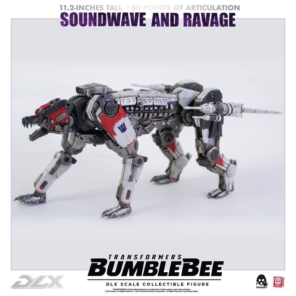 Transformers Bumblebee DLX Action Figure 2-Pack 1/6 Soundwave & Ravage 28 cm