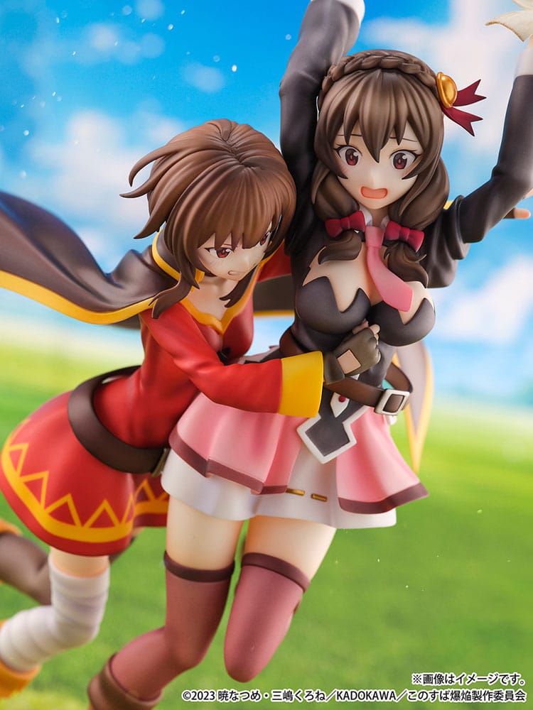 Konosuba SHIBUYA SCRAMBLE FIGURE PVC Statue 1/6 Megumin & Yunyun Futari wa Otomodachi Ver. 26 cm