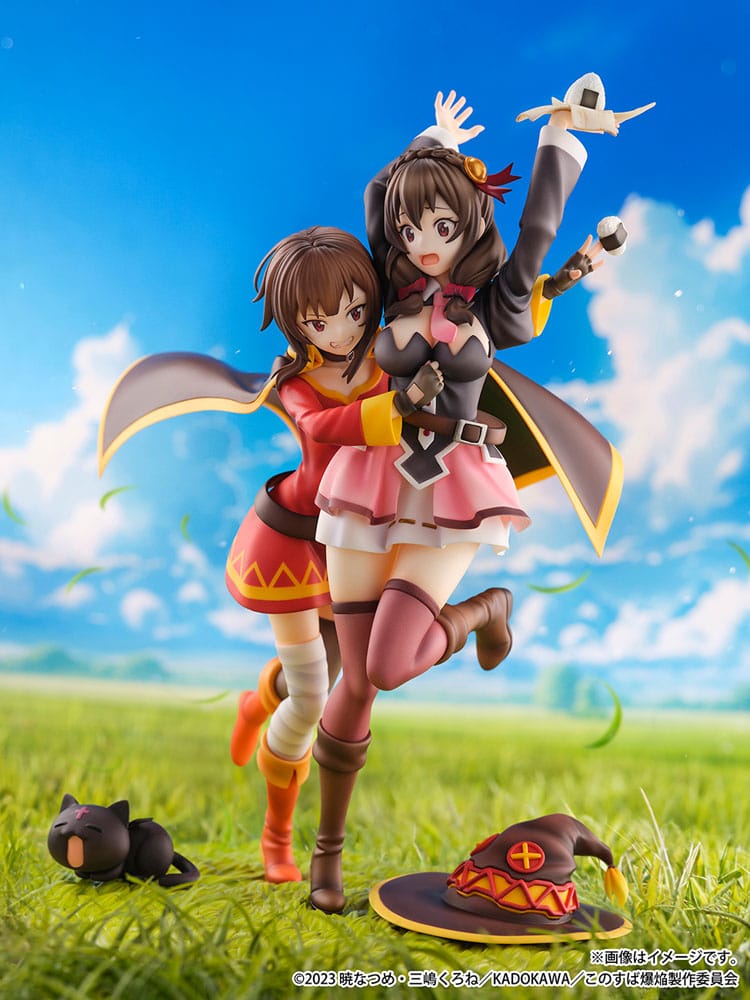 Konosuba SHIBUYA SCRAMBLE FIGURE PVC Statue 1/6 Megumin & Yunyun Futari wa Otomodachi Ver. 26 cm