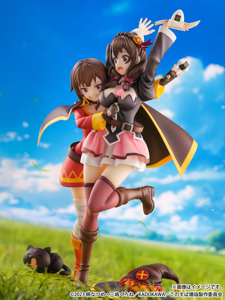 Konosuba SHIBUYA SCRAMBLE FIGURE PVC Statue 1/6 Megumin & Yunyun Futari wa Otomodachi Ver. 26 cm