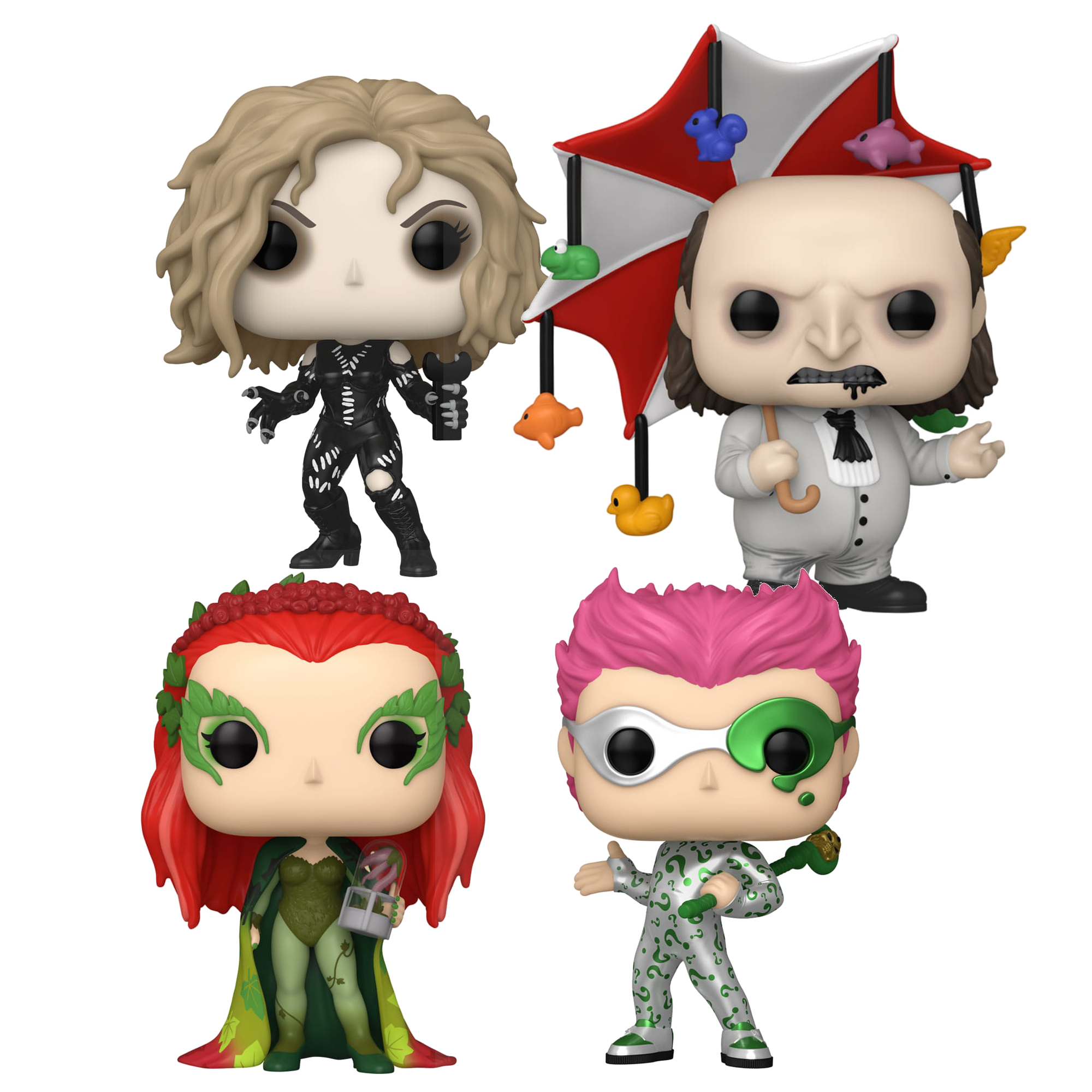 Batman 85th Anniversary POP! Movies Vinyl Figure  Riddler / Catwoman / Poison Ivy / Penguin 9 cm