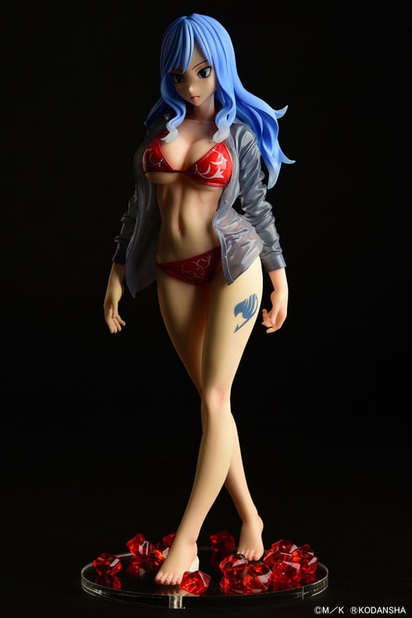 Fairy Tail 1/6 Jubia Lokser Gravure_Stylesee-through wet shirt Black Bikini / Red Bikini 25 cm