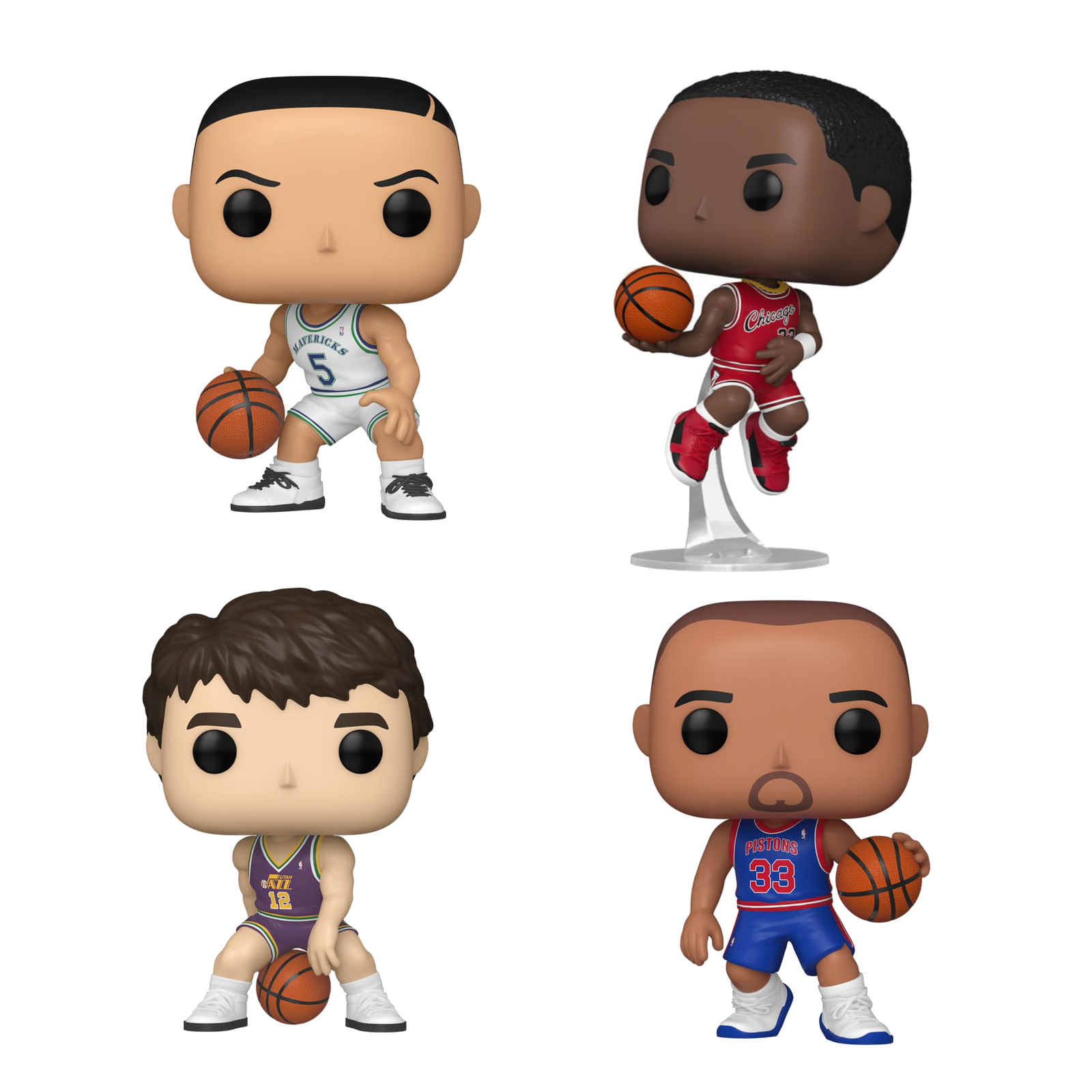 NBA Legends POP! Sports Vinyl Figure Rookie Season Kidd / Jordan / Hill / Stockton  9 cm