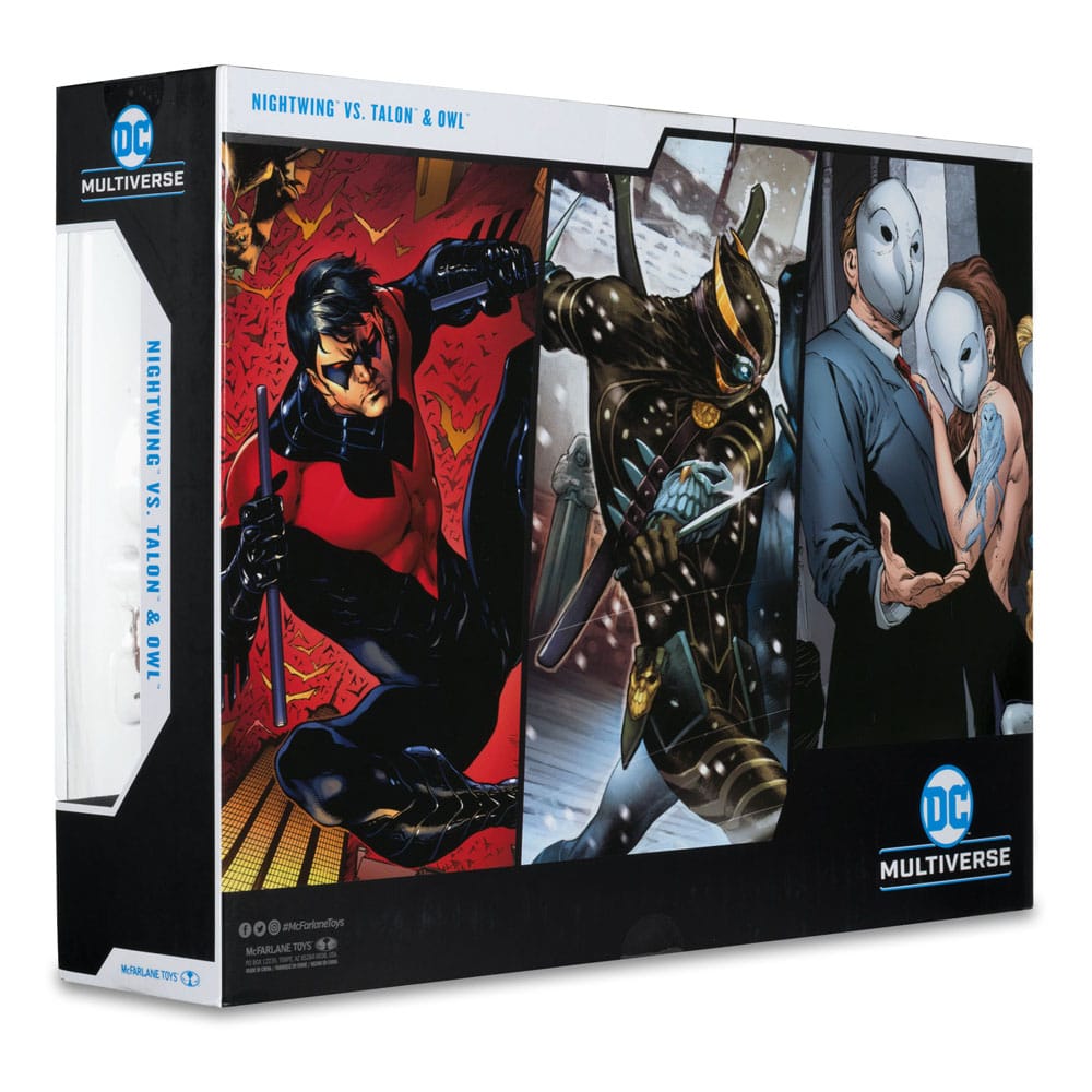 DC Multiverse  3-Pack Nightwing vs. Talon & Owl (Batman: The Court of Owls) (Gold Label) 18 cm