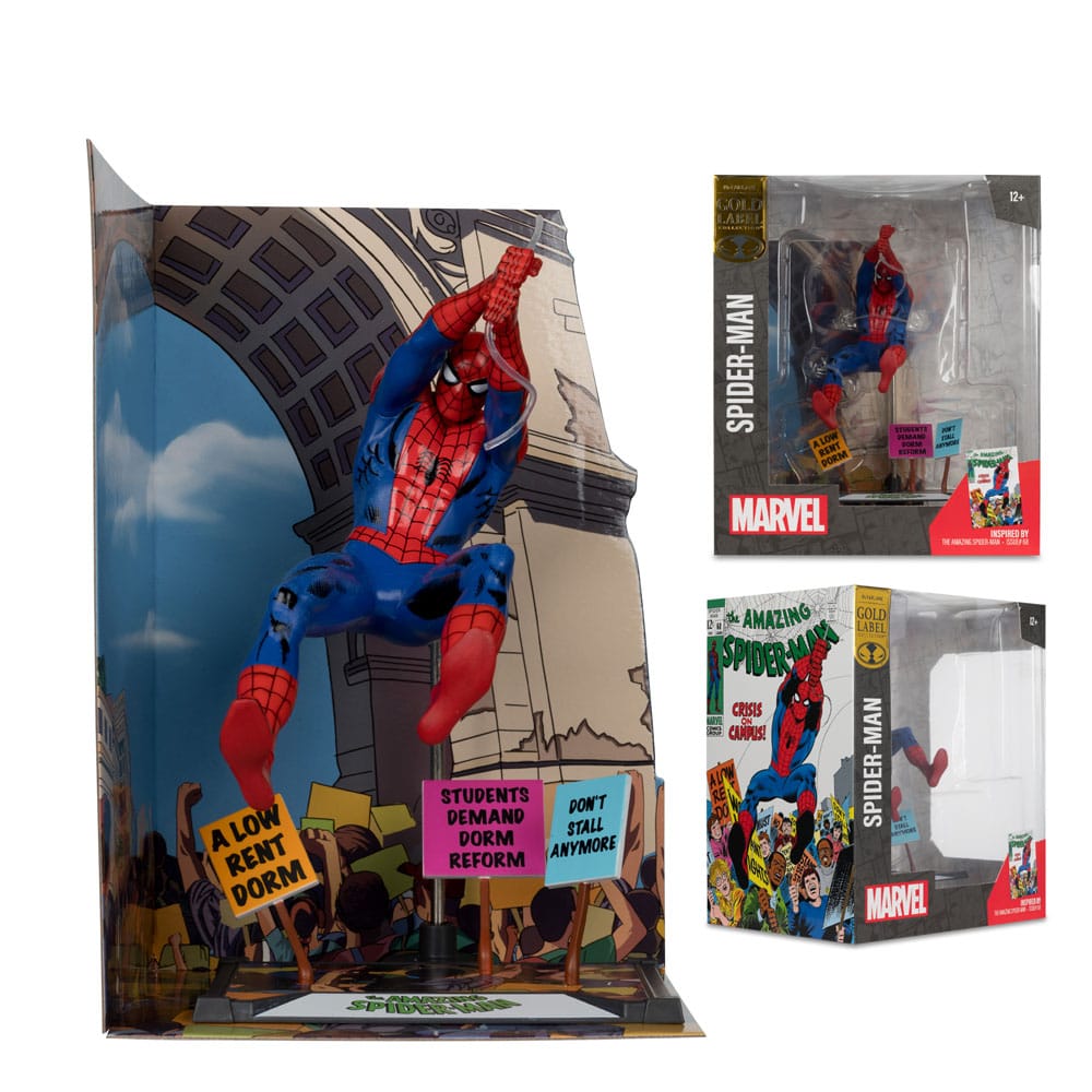 Marvel Collection PVC Statue 1/10 Spider-Man & Scene Gold Label (The Amazing Spider-Man #68) 15 cm