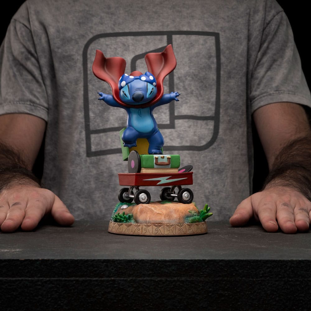 Lilo & Stitch Art Scale Statue 1/10 Stitch Laundry / King of Rock / Hula 19 cm