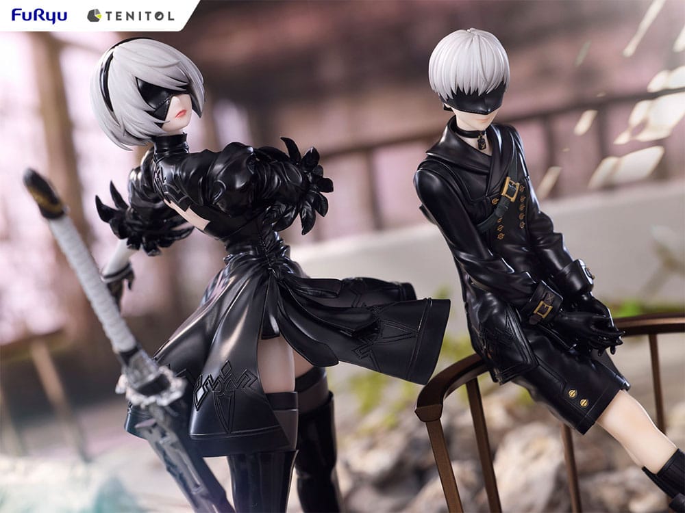 NieR:Automata Tenitol PVC Statue 2B / 9S Ver1.1a 22-18 cm