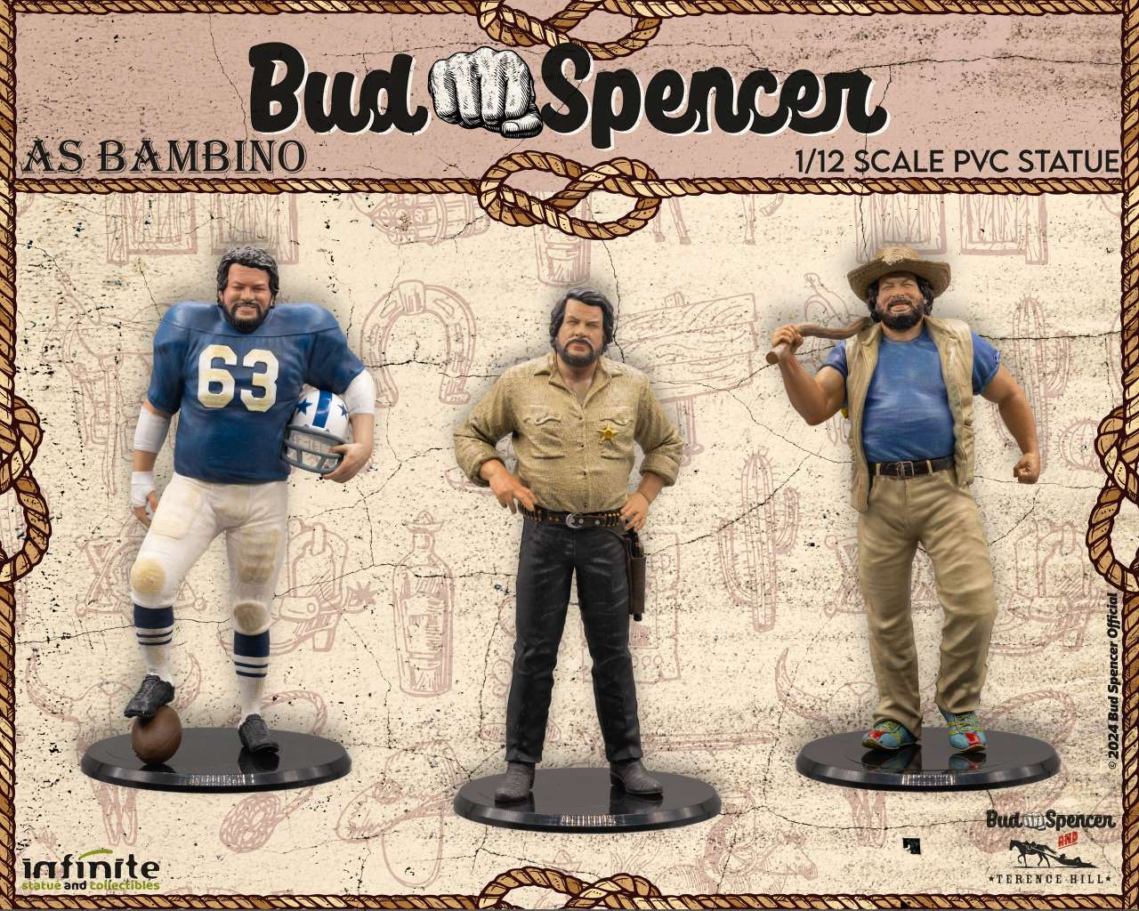 Bud spencer  Bambino / Trinità / Bulldozer / Banana Joe 1/12 pvc statue