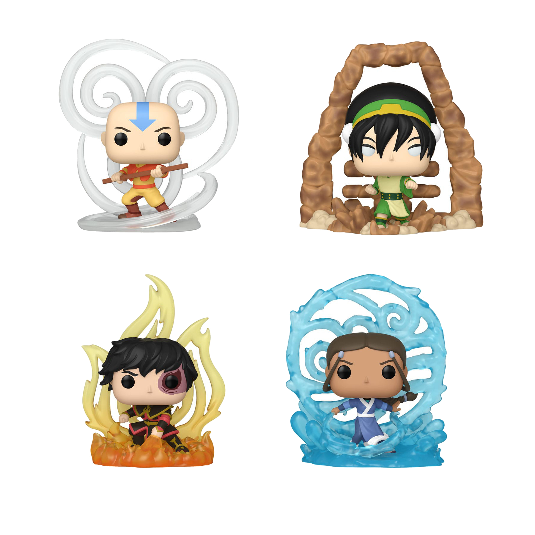 Avatar The Last Airbender POP! Deluxe Vinyl Figure Aang / Toph / Katara / Zuko 9 cm