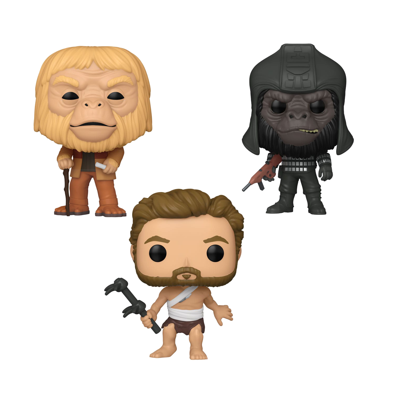 Planet of the Apes POP! Movies Vinyl Figure John Brent / General Ursus / Dr Zaius 9 cm