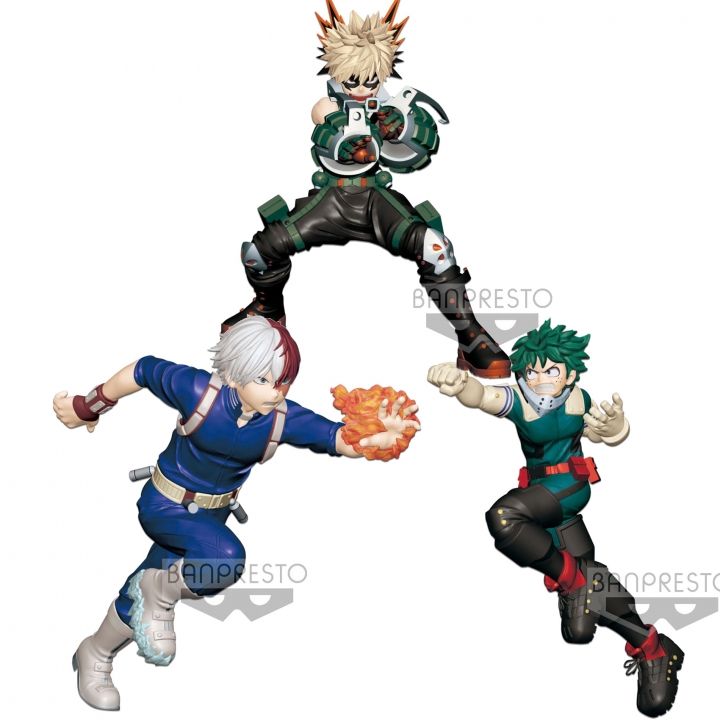 My Hero Academia Enter The Hero PVC Statue Katsuki Bakugou / Shoto Todoroki / Izuku Midoriya 16 cm