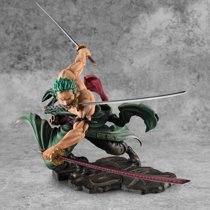 One Piece Portrait Of Pirates SA-MAXIMUM PVC Statue Roronoa Zoro San Zen Se Kai !!! 21 cm