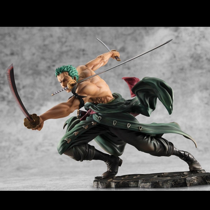 One Piece Portrait Of Pirates SA-MAXIMUM PVC Statue Roronoa Zoro San Zen Se Kai !!! 21 cm