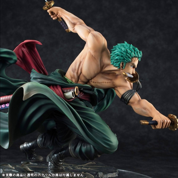 One Piece Portrait Of Pirates SA-MAXIMUM PVC Statue Roronoa Zoro San Zen Se Kai !!! 21 cm