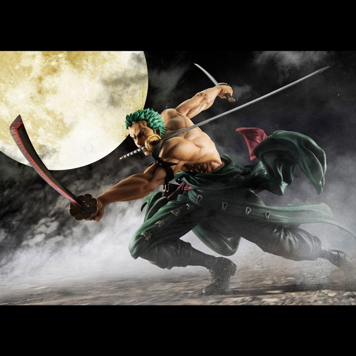 One Piece Portrait Of Pirates SA-MAXIMUM PVC Statue Roronoa Zoro San Zen Se Kai !!! 21 cm