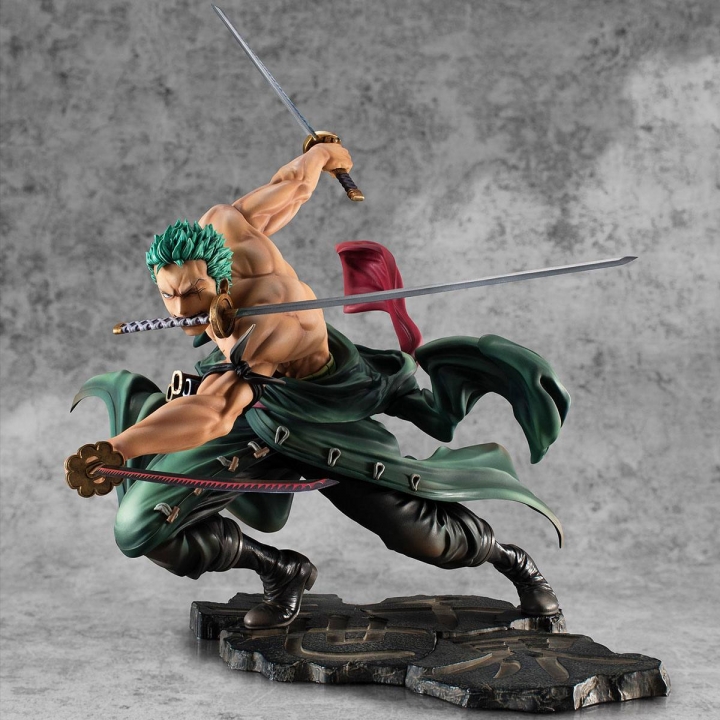 One Piece Portrait Of Pirates SA-MAXIMUM PVC Statue Roronoa Zoro San Zen Se Kai !!! 21 cm