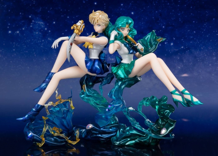 Sailor Moon Figuarts ZERO Chouette PVC Statue Sailor Neptune / Uranus Tamashii Web Exclusive 16 cm