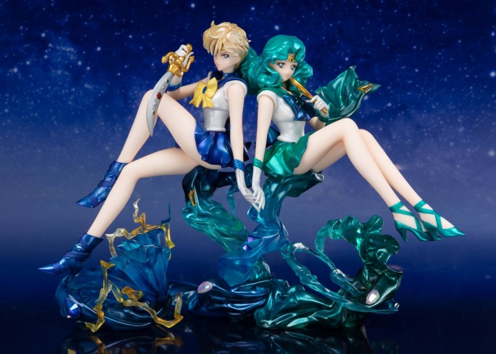 Sailor Moon Figuarts ZERO Chouette PVC Statue Sailor Neptune / Uranus Tamashii Web Exclusive 16 cm