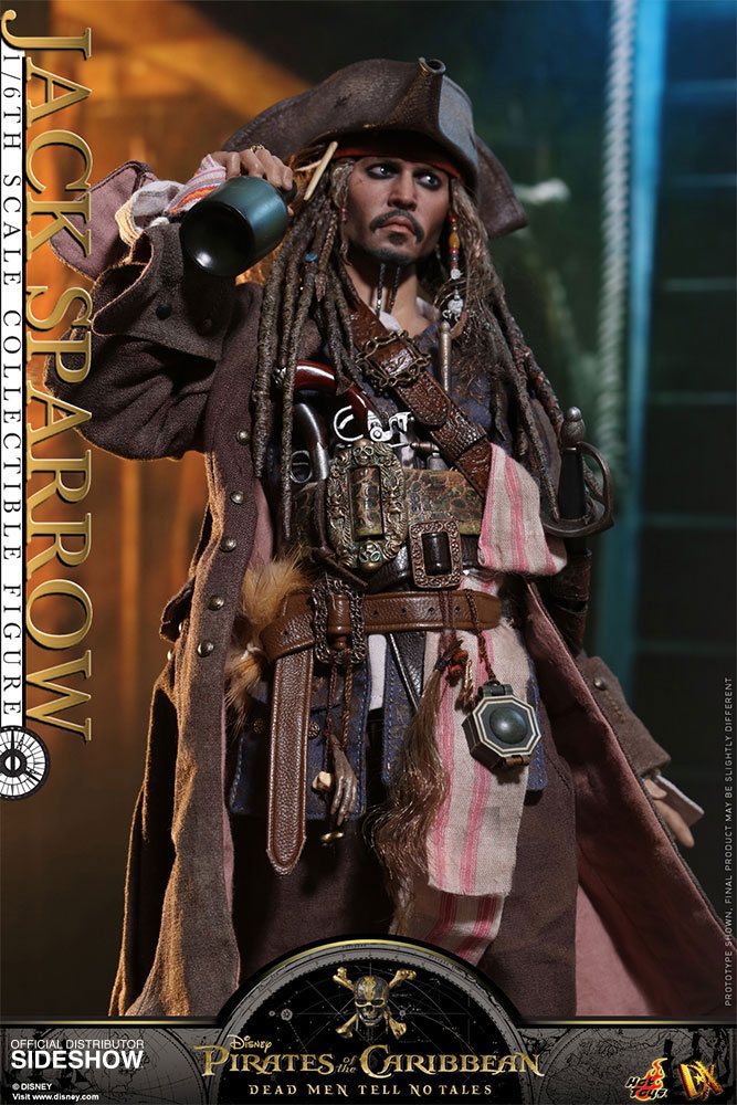 Hot Toys Pirates of the Caribbean Dead Men Tell No Tales Movie DX Action Figure 1/6 Jack Sparrow