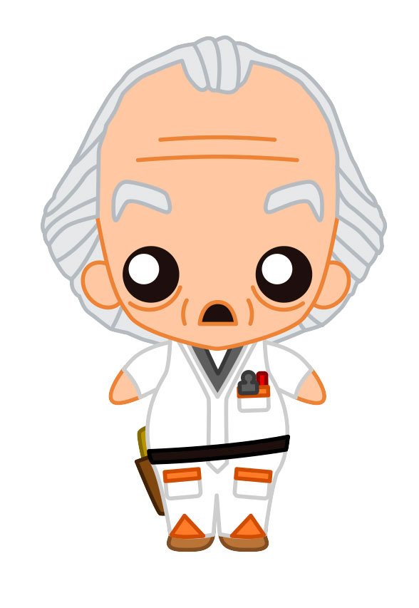 Back to the Future Pokis Rubber Minifigure Doc Brown / Marty McFly  6 cm