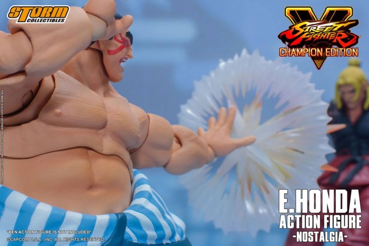 Street Fighter V Champion Edition Action Figure 1/12 E. Honda Nostalgia Costume 18 cm