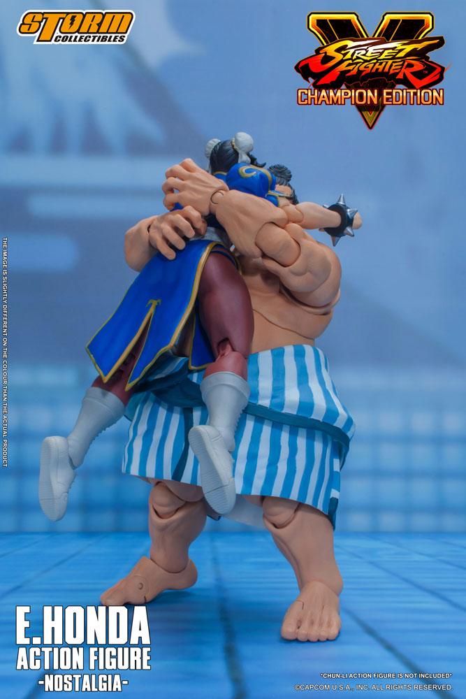 Street Fighter V Champion Edition Action Figure 1/12 E. Honda Nostalgia Costume 18 cm