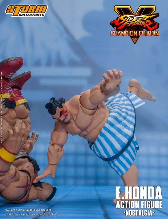 Street Fighter V Champion Edition Action Figure 1/12 E. Honda Nostalgia Costume 18 cm